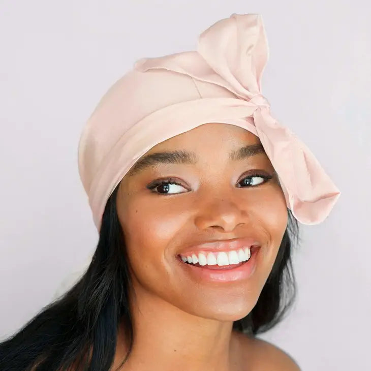 Kitsch - Satin Sleep Cap in Blush