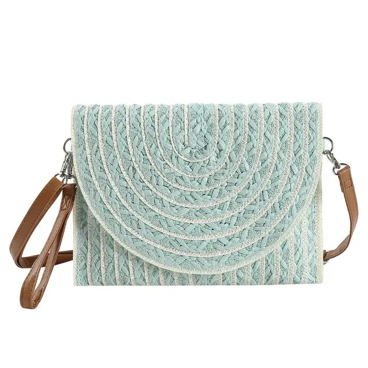 Georgia Striped Straw Crossbody/Clutch- click to see options
