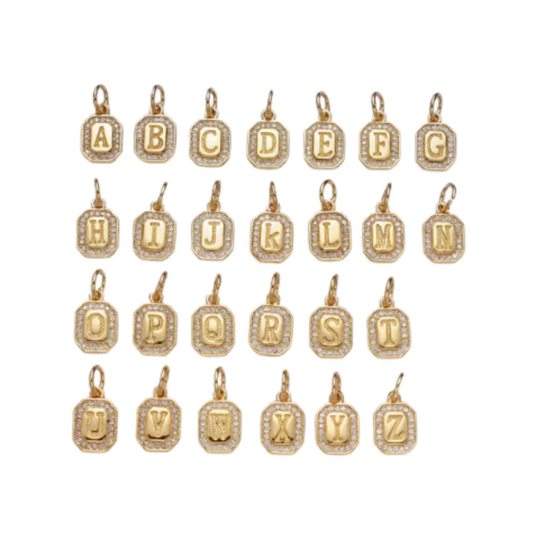 Little Initial Letter Tag Charms- Click to see options