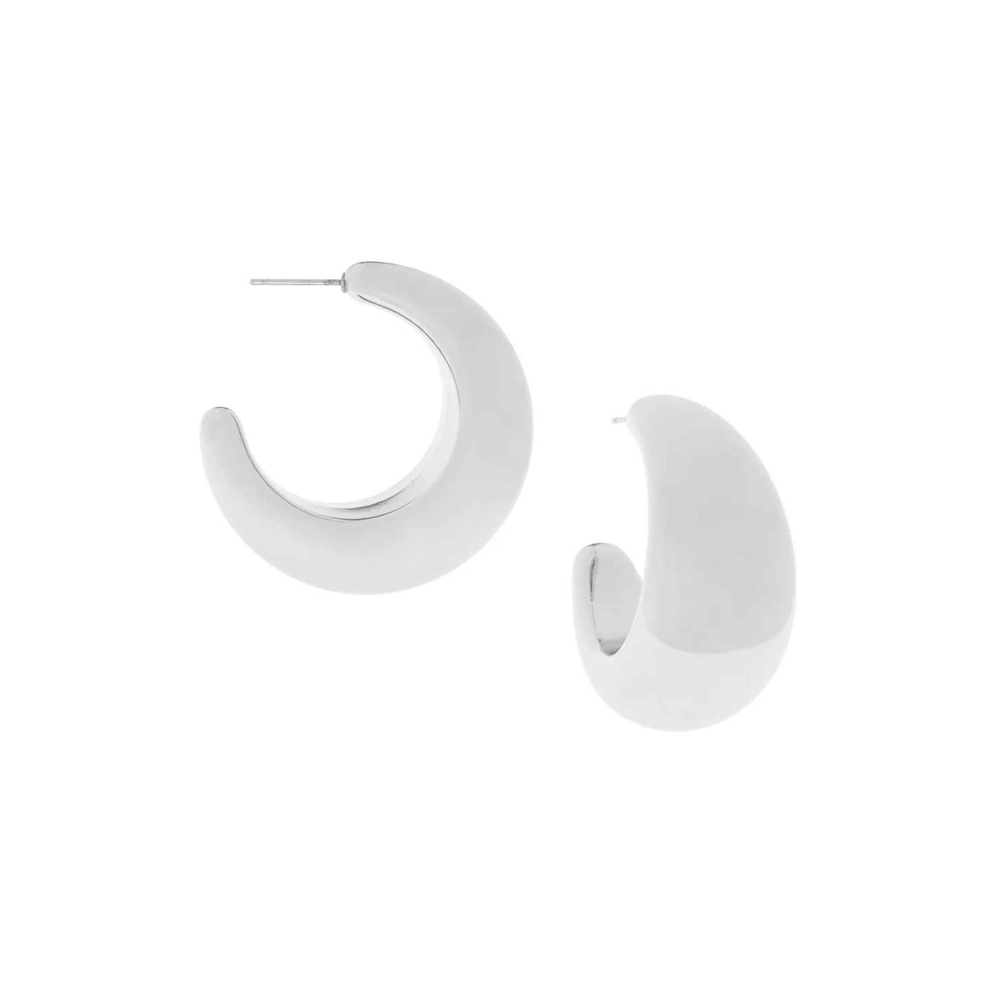 Marlyn Schiff Large Hollow Crescent Hoop - click to see options