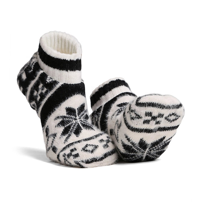Luxury Soft Snowflake Printed Ankle Slipper Socks