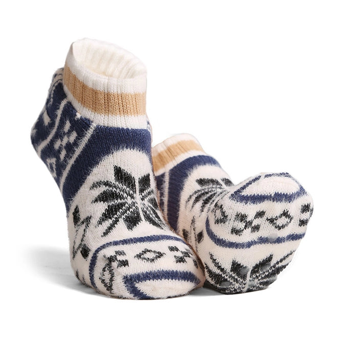 Luxury Soft Snowflake Printed Ankle Slipper Socks