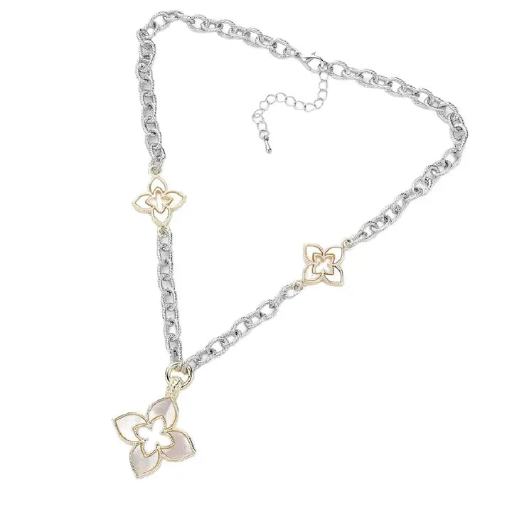 2 Tone Clover Necklace - Click to see options