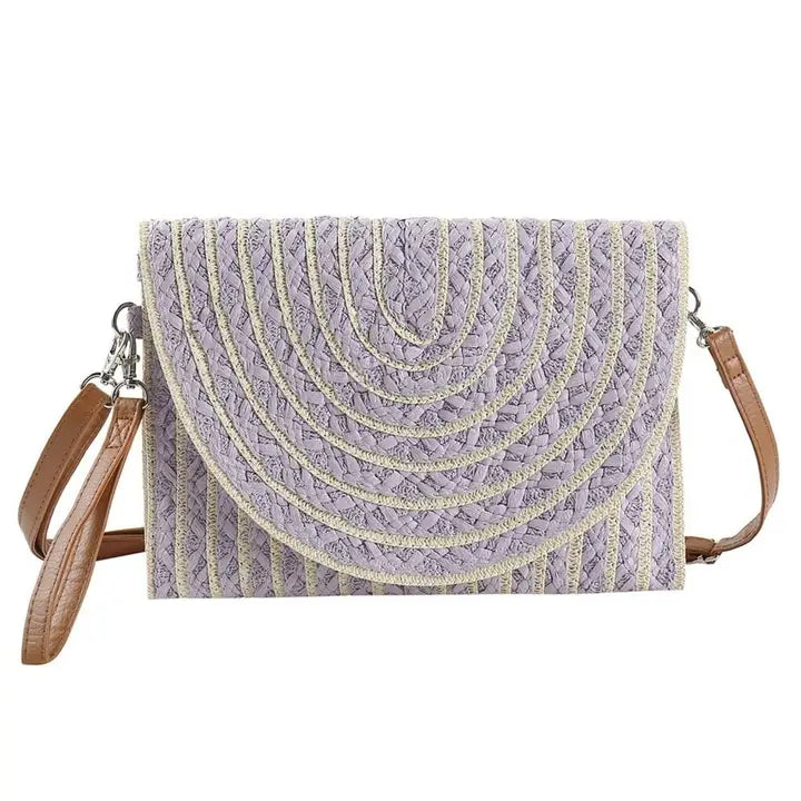 Georgia Striped Straw Crossbody/Clutch- click to see options