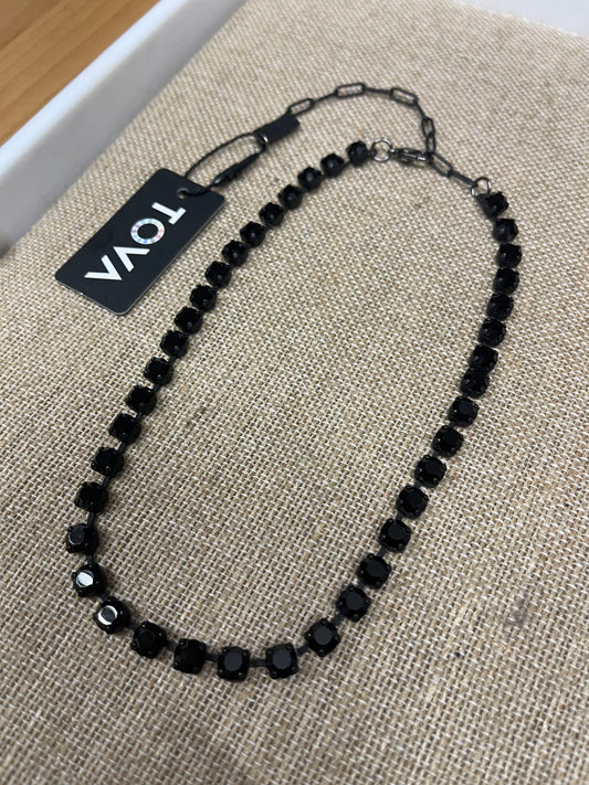 TOVA Sarina Necklace Smutt Jet
