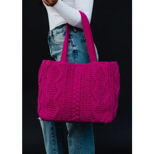 Panache Apparel Co. -Cable Knit Tote