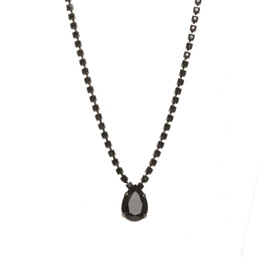 TOVA Milli Necklace in Gunmetal Jet
