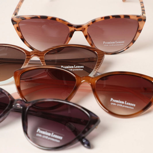 Triangle Shape Thin Frame Cat Eye Sunglasses - click to see options