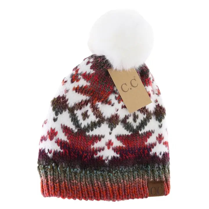 C.C Beanies with Poms - Click to see Options
