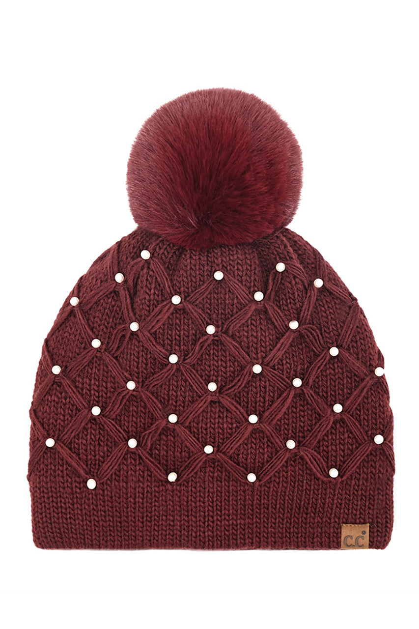 C.C Beanies with Poms - Click to see Options