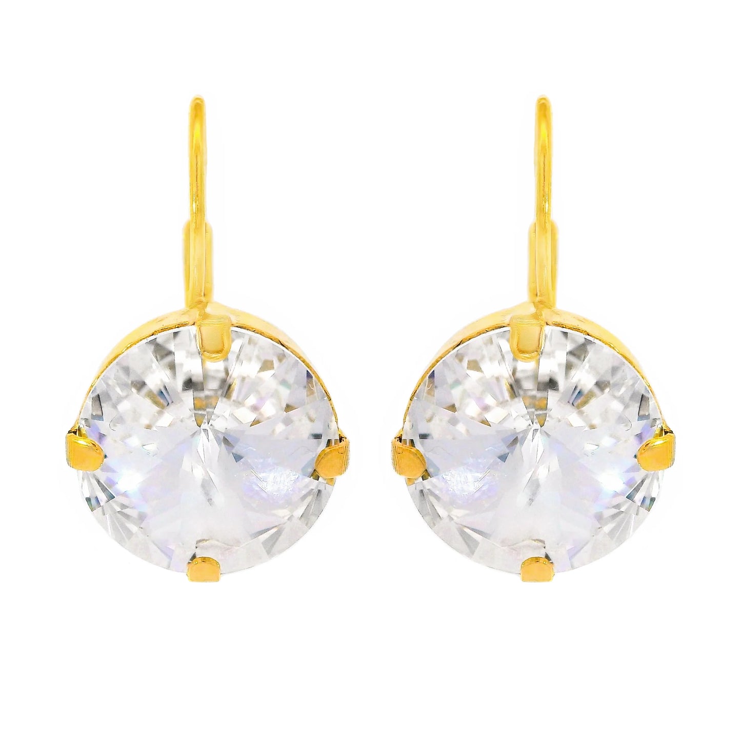 TOVA Caitlin Round Earrings- Clear