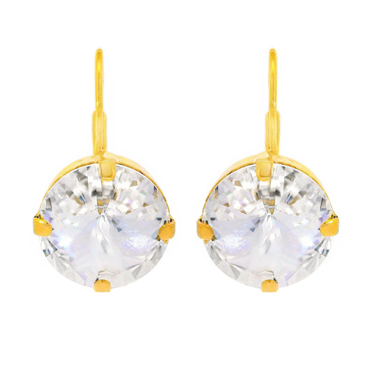 TOVA Caitlin Round Earrings- Clear