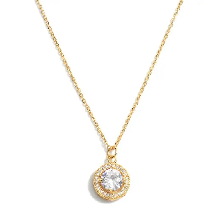 Classic Cubic Zirconia Solitaire Necklace - Click to see Options