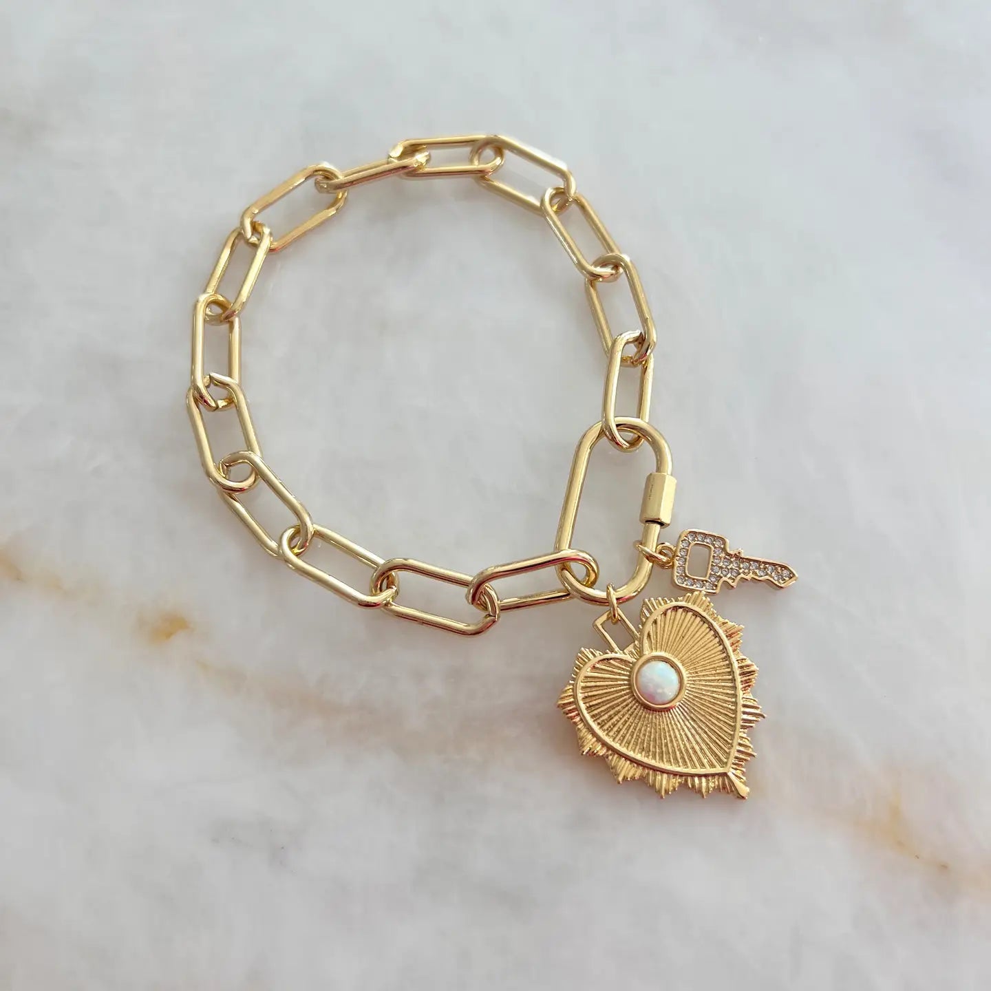 Charm Bar Bracelet Chains Gold - click to see options