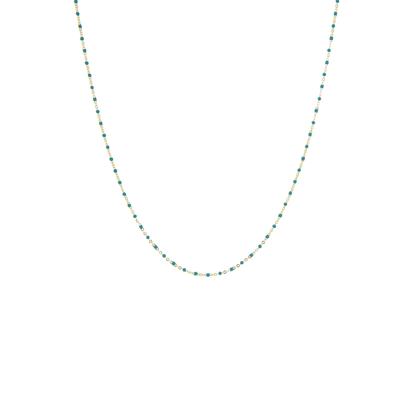 Marlyn Schiff Gold Plated Delicate Beaded Natural Stone Necklace - click to see options