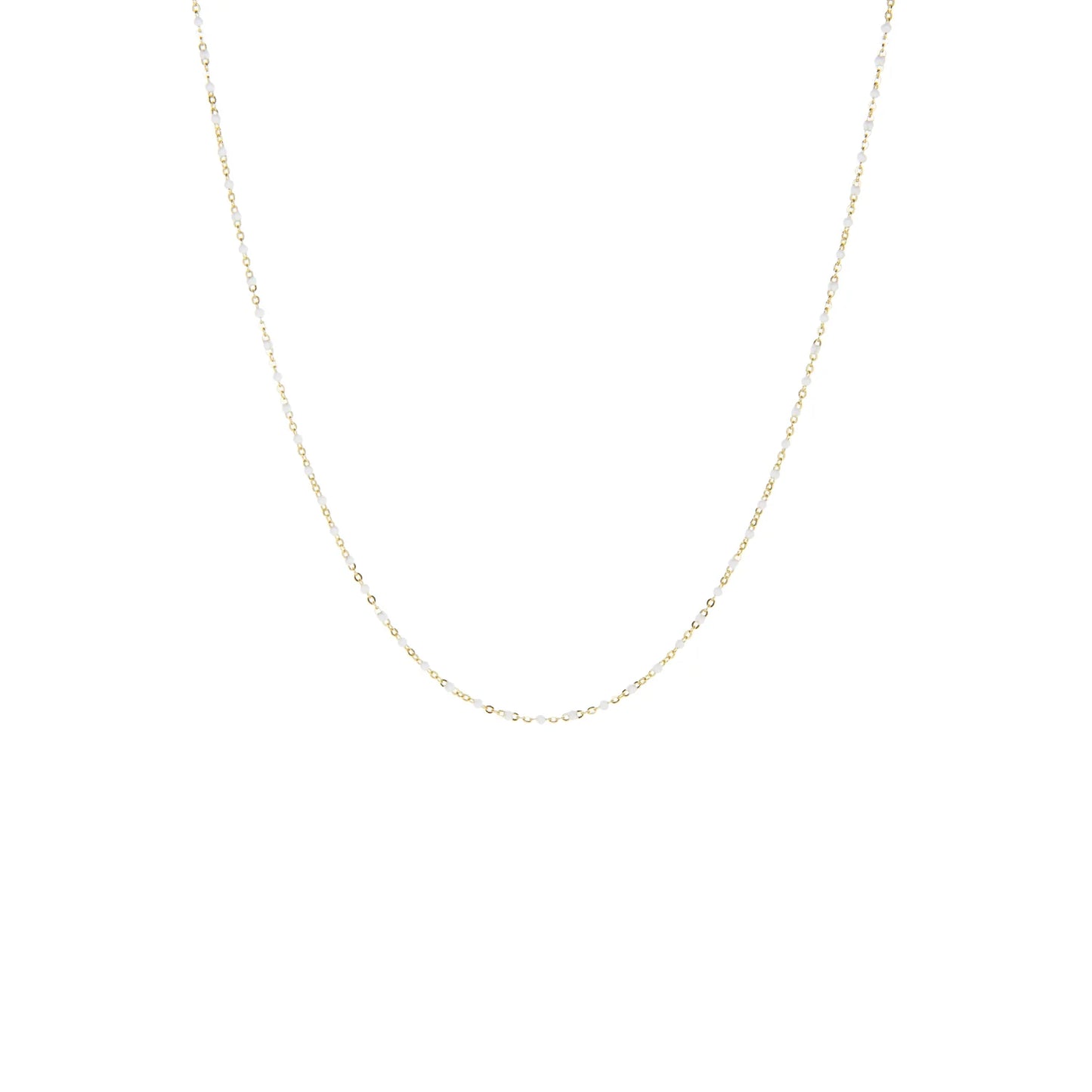 Marlyn Schiff Gold Plated Delicate Beaded Natural Stone Necklace - click to see options