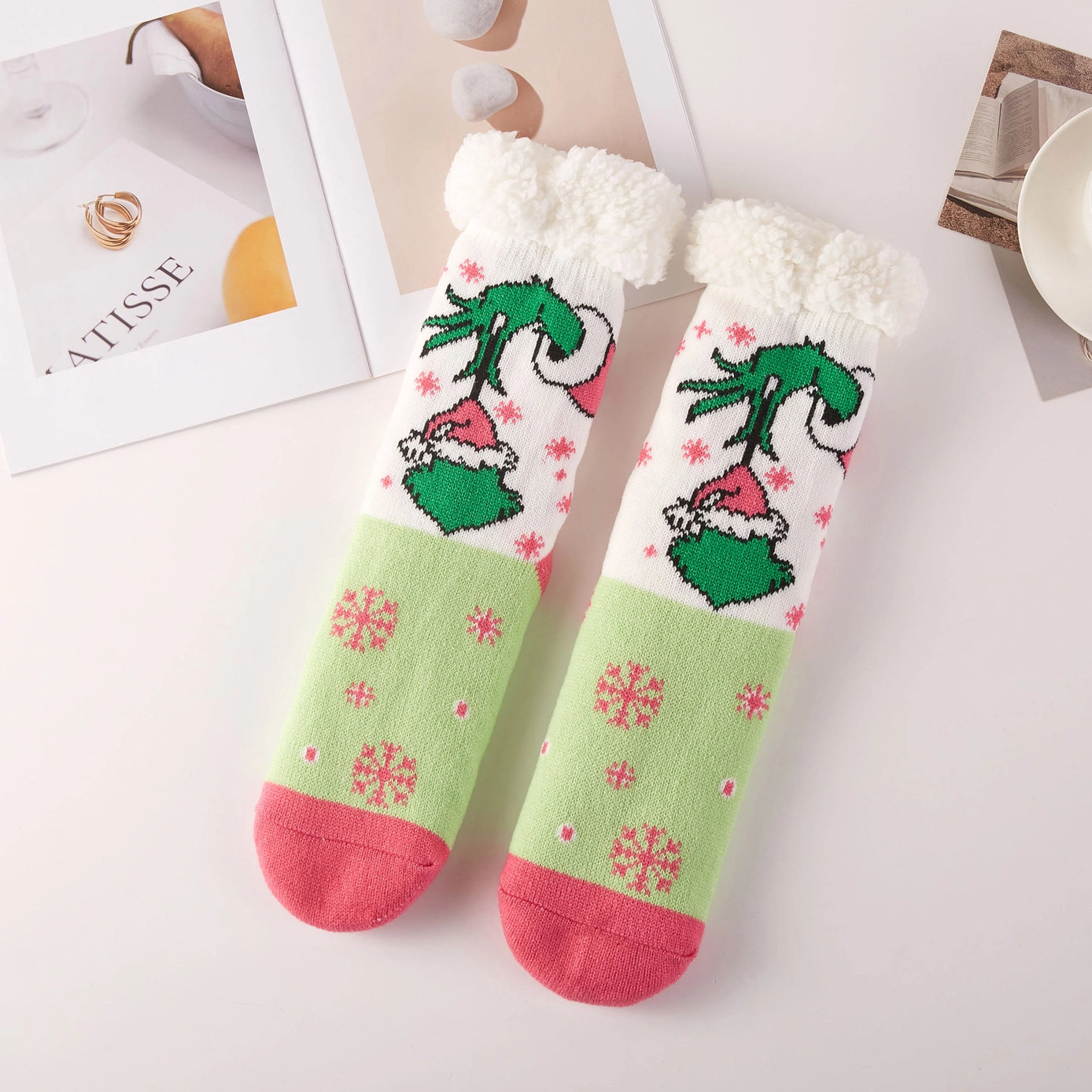 Fuzzy Christmas Slipper Socks - click to see options