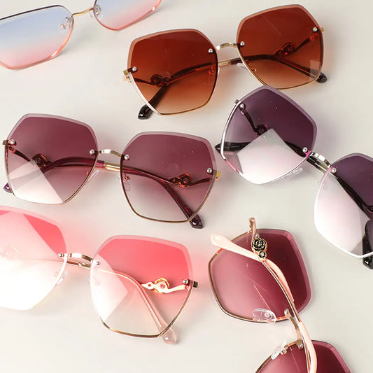 Large Sunglasses with Rose Detail - click to see options