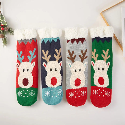 Fuzzy Christmas Slipper Socks - click to see options