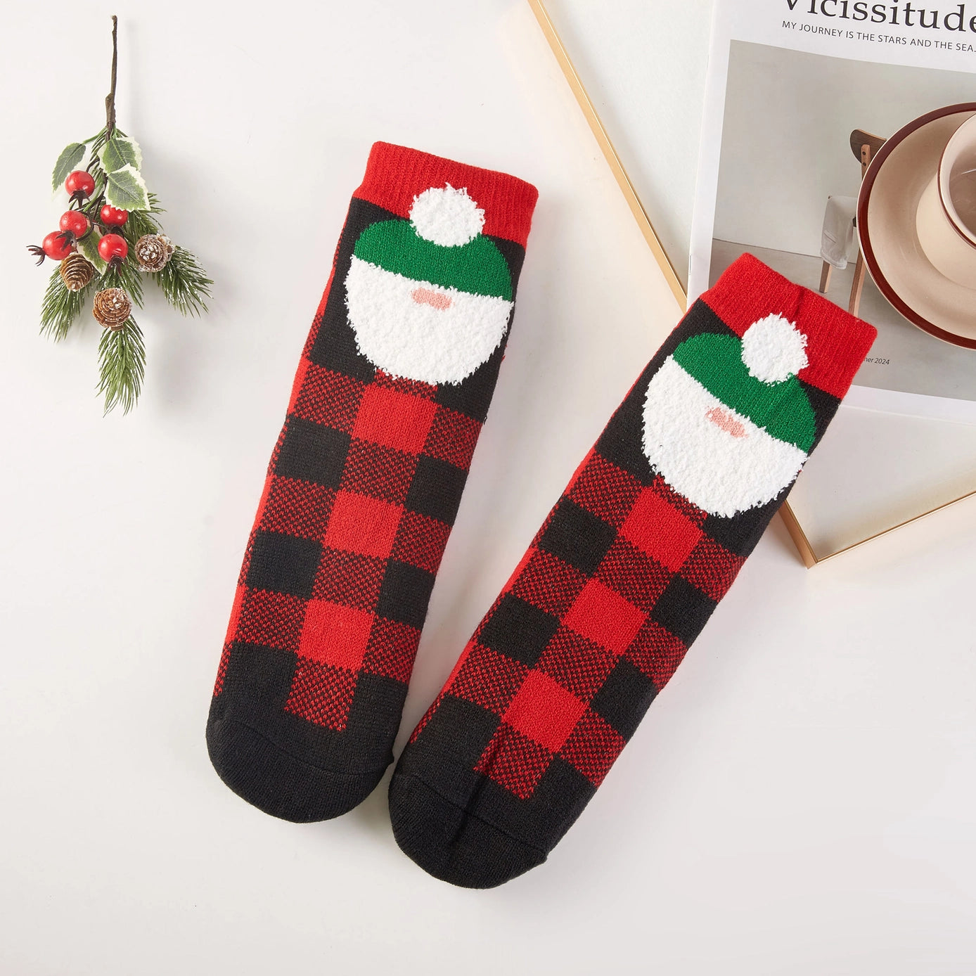 Fuzzy Christmas Slipper Socks - click to see options