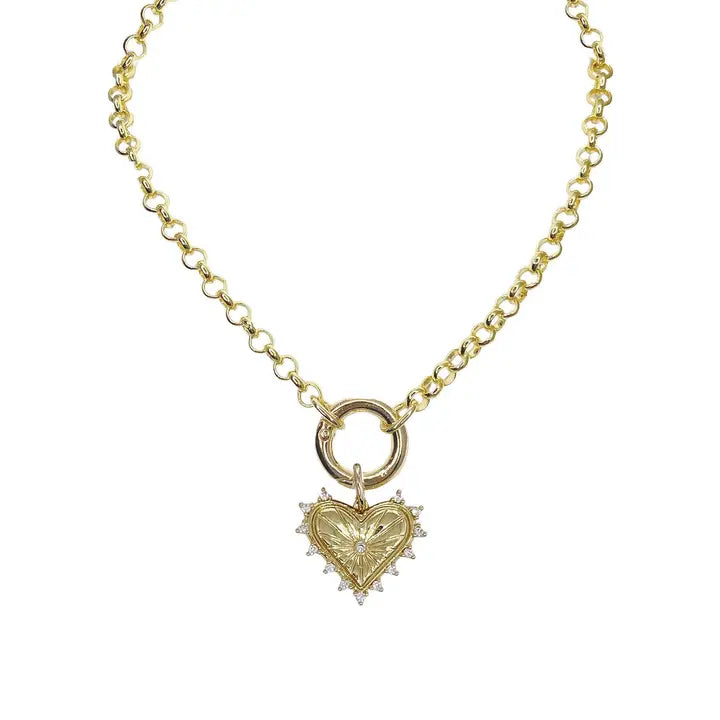 Love Lisa Sarah Diamond Style Heart Necklace - Click to see Options