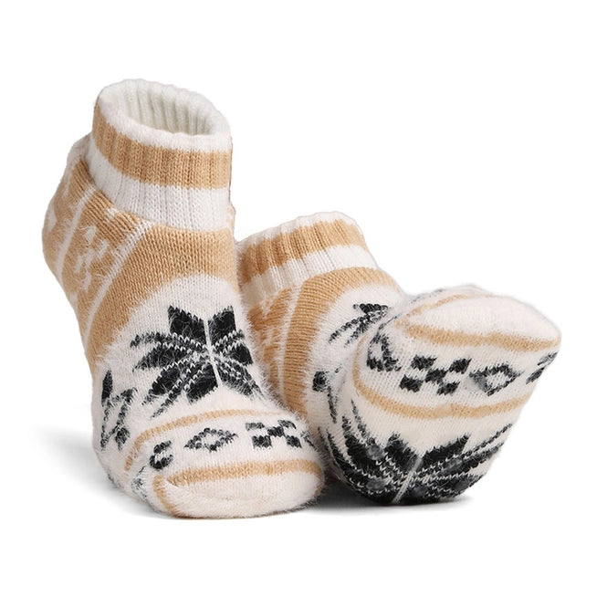 Luxury Soft Snowflake Printed Ankle Slipper Socks