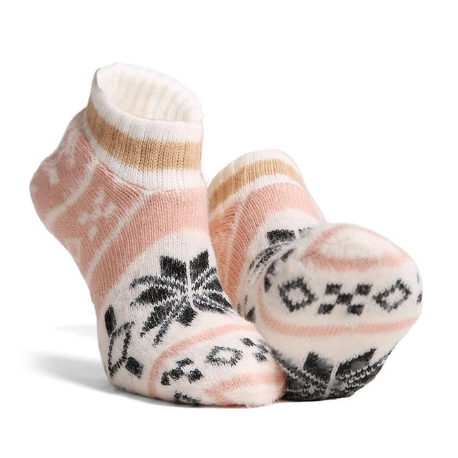 Luxury Soft Snowflake Printed Ankle Slipper Socks