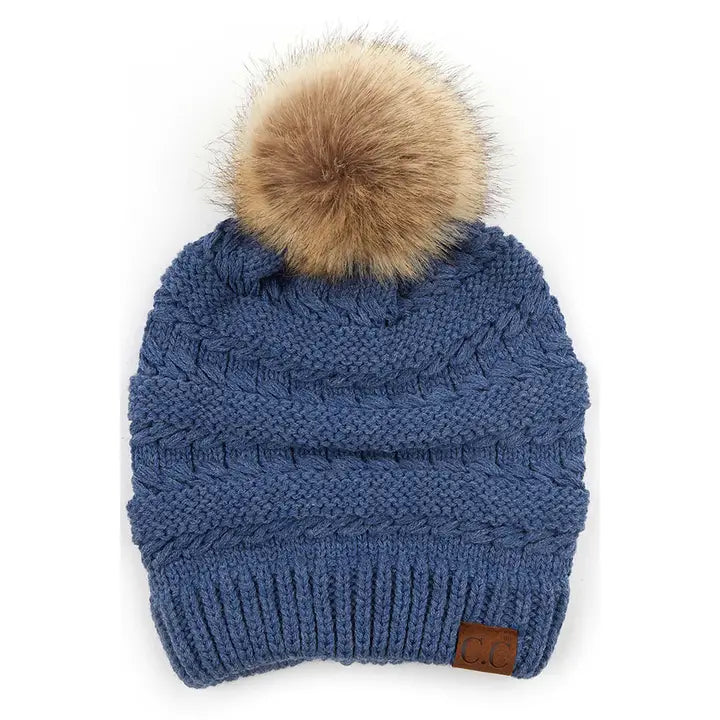 C.C Beanies with Poms - Click to see Options